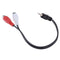 Stereo Male Jack To 2 RCA Female Plug Adapter Headphone N5J4 Cord 3.5mm W2T7