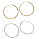 Rhinestone Shiny Crystal Hoop Earrings Drop Earrings Dangle Jewelry Ear Stud