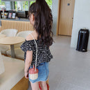 Bottle Shape Summer Kids Straw Shoulder Bag Beach Woven Girls Mini Purse