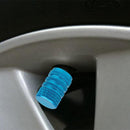 4pcs Aluminum Alloy Car Tire Wheel Tyre Caps Valve Stem Dust Covers (Blue)