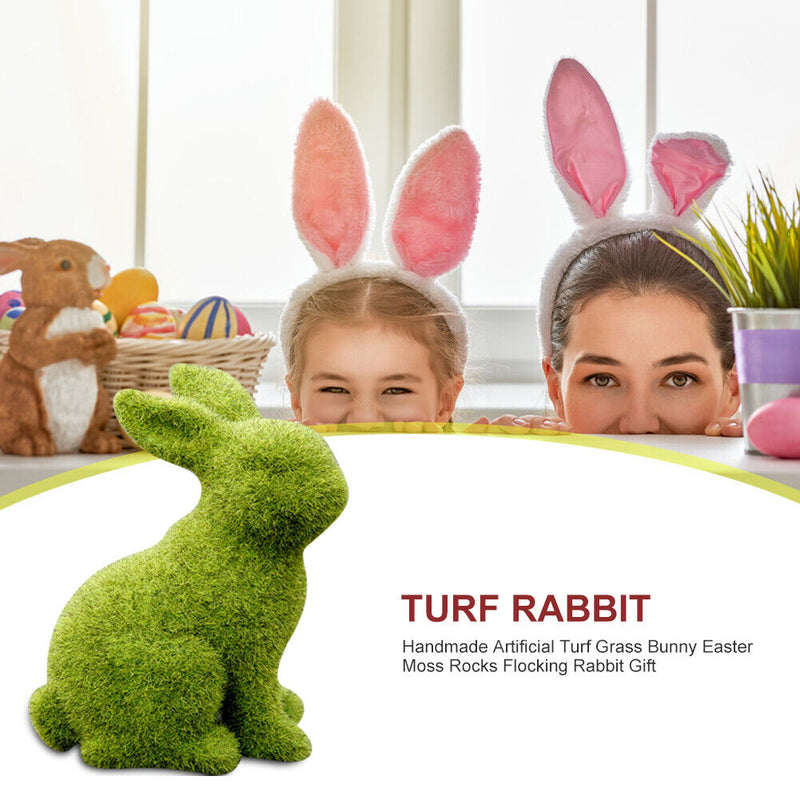 Handmade Artificial Turf Grass Bunny Easter Moss Rabbit (S Sitting Rabbit) Newly