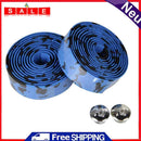 2 XCycling Road Bike Sports Cork Handlebar Tape + 2 Bar Plug Black + Blue