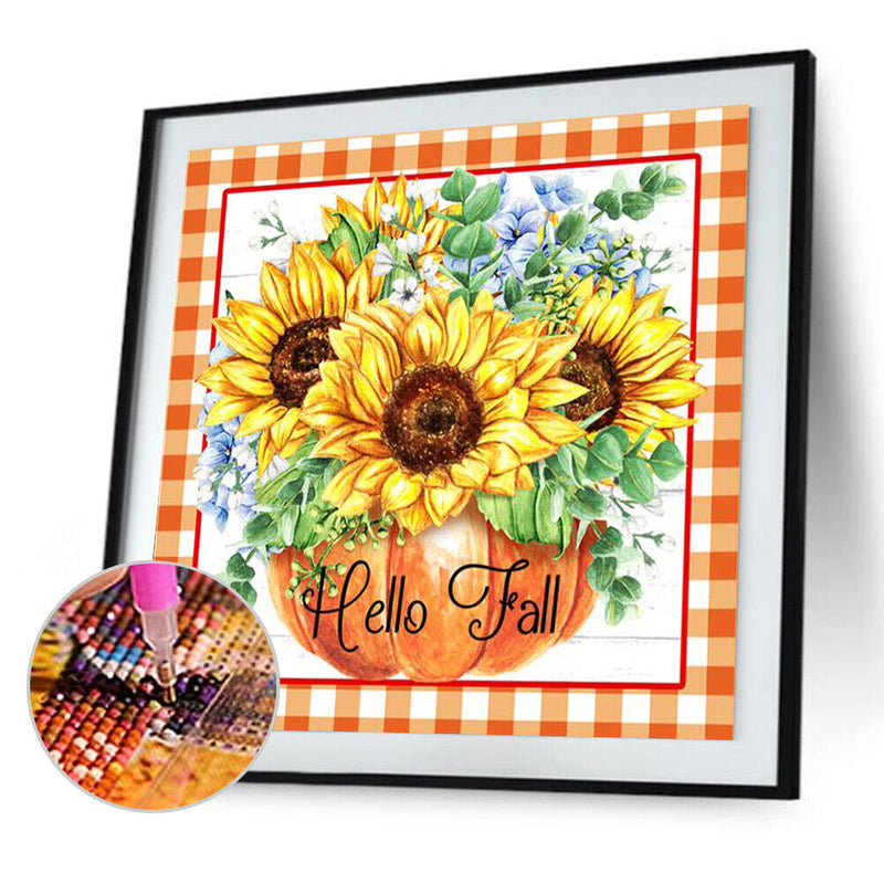 Diamond Painting 5D DIY Sunflower Full Round Drill Rhinestone Picture Kit Newly