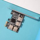 PCI-E to PCI-E Adapter PCI-Express 1x to 16 1 to 4 USB 3.0 Mining Riser Card