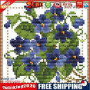 Partial Cross Stitch 11CT February Flower Counted Embroidery DIY Needlework