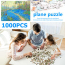 1000pcs DIY Blue Flower Field Paper Puzzle Educational Jigsaw Assembling To