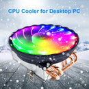 SNOWMAN 4 Heat Pipe CPU Cooler PWM 4 Pin PC Radiator Quiet Cooler Fan (RGB)