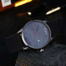 Sport Fashion Leather Date Calendar Bussiness Casual Watch (Black+Black) Newly
