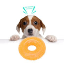 Bite Resistant Golden Dog Retriever Circle Ring Thorn Molar Ball (L Orange)