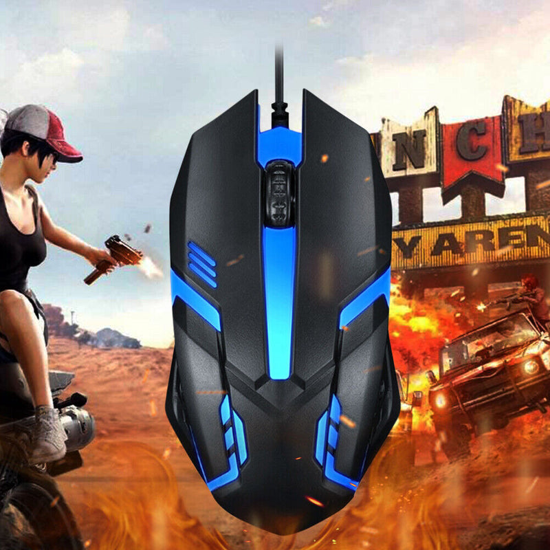 120cm USB 5500DPI 2 Buttons LED Wired Mice Ergonomic Accessories for Game Office