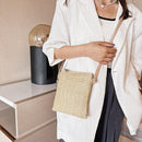 Straw Woven Women Shoulder Bag Summer Beach Vacation Lady Small Purses Handbag