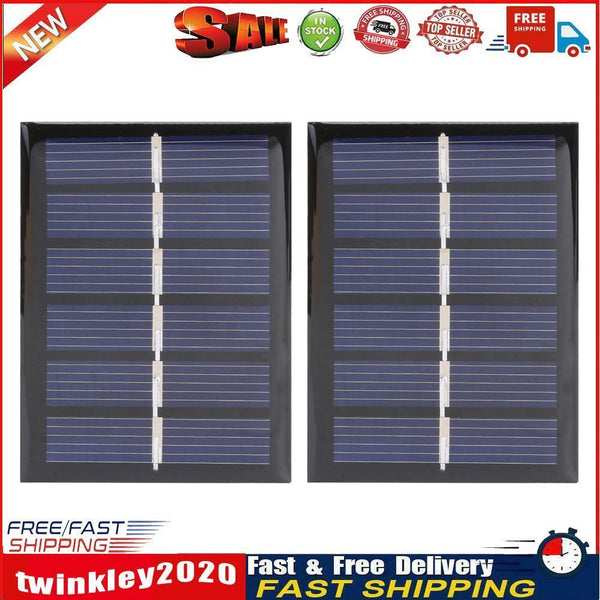 Portable 0.3W 3V Solar Panel Charger 65x48mm Mini DIY Solar Module (2pcs) Newly