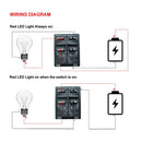 Power Switch ON/Off 4 Pins with Light 10A AC125-250V KCD4 for Electric Kett