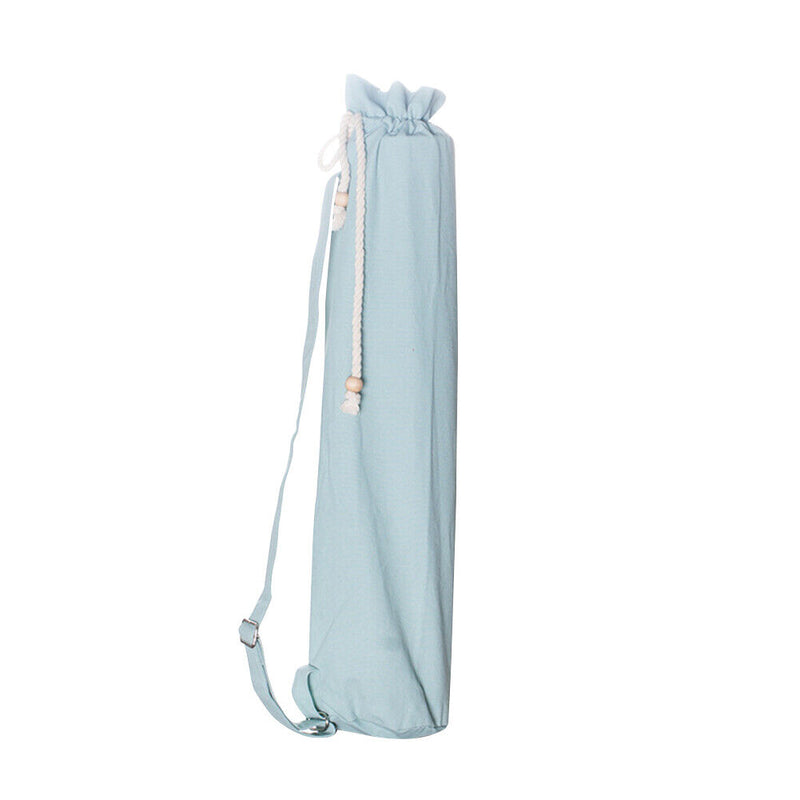 Portable Yoga Mat Storage Bag Fitness Pilates Mat Carrier Bags (Light Blue)