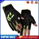 3-Finger Cut Unisex Arrow Fishing Gloves Non-Slip Angling Gloves (Green)
