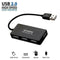 Black USB 2.0 Hi-Speed 4-Ports Splitter Hub For PC Speed High K4N4