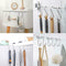 Magic Dual Over Door Hooks Storage Kitchen Cabinet Steel Hook Door L0E4