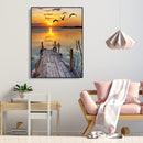 Painting By Numbers DIY Seagull Bridge Canvas Oil Wall Art Picture Ornaments Kit