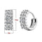 Zircon Ear Buckle Double Rows Zircon Ear Stud Diamond Earrings Ear Piercing