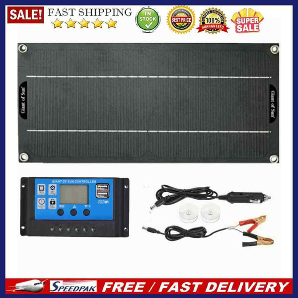 30W Solar Panel Kit 18V Portable Solar Monocrystalline Battery Charger Syst