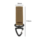 Triangle Backpack Hanging Buckle 360-Degree Rotation D-Shaped Hook (Khaki) Newly