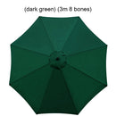 Sunshade Umbrella Cover Outdoor Garden UV Cloth (Dark Green 3 meter 8 Bone)