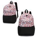 Ethnic Print Backpacks Women Girls Bookbag Casual Schoolbag(Circles)