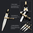 Wing Divider Leather Craft Rotating Scratch Compass Woodwork Draw Tool (A) Newly