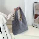 Autumn Winter Tote Bag Fluffy Fur Handbag Soft Plush Fashion Portable for Travel
