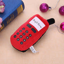 Plush Voice Sound Cell Phones Mobile Puppy Dogs Chew Squeaker Pet Toys(Red)