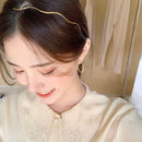 Accessories Geometric Thin Headbands Metal Headdress Hair Hoop Wave Bending