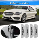 4pcs Car OPEN Reflective Tapes Warning Mark Open Car Door Stickers (White) Newly