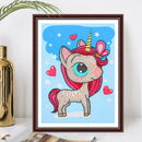 DIY 5D Cartoon Horn Horse Part Special Shape Diamond Painting Kit (T049)