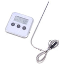 Electronic Thermometer Timer Food Meat Temperature Meter Gauge with Probe