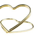 10pcs Love Heart Shaped Card Holder Metal Table Number Photo Business Card