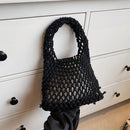 Straw Woven Hollow Net Handbags Female Summer Shopping Beach Vacation Coin Purse