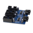 9 Pin USB Header Male 1 to 4 Female Extension Cable Card Desktop USB2.0 HUB