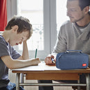 Large Capacity Pen Case Spacious Canvas Stationery Storage Bag (Dark Blue) Newly