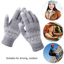 2pcs Unisex Warm Knitted Gloves Anti-Cold Thickened Jacquard Full Finger Glov