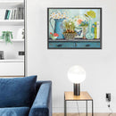 DIY Oil Drawing By Numbers Deer Frameless 50x40cm Flower on Canvas Decor