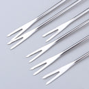 6 Stück Edelstahl BBQ Spieße Bratstangen Nadel Eiche Gabeln Lagerfeuer