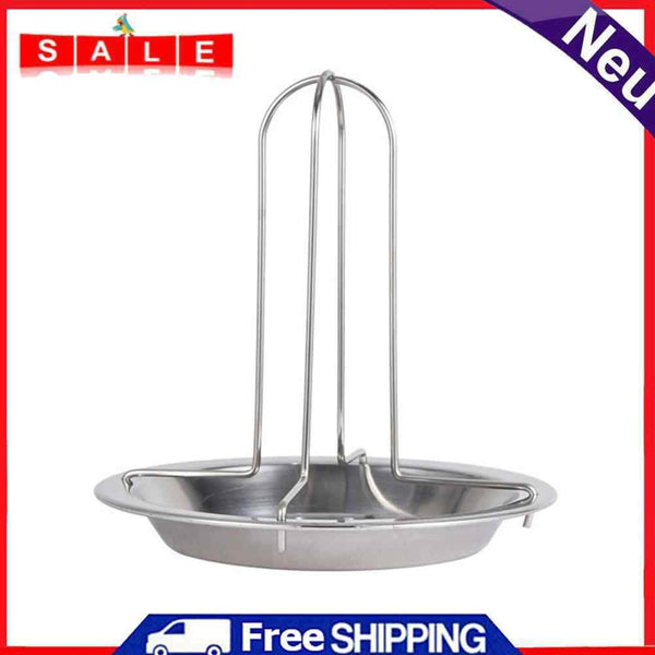 Outdoor BBQ Hot Oven Chicken Holder Fork Rack Stand Grill Holder Camping Cooker
