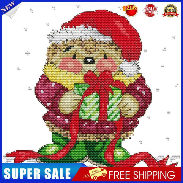 Partial Embroidery DIY 14CT Stamped Canvas Cross Stitch Christmas Gift Kit