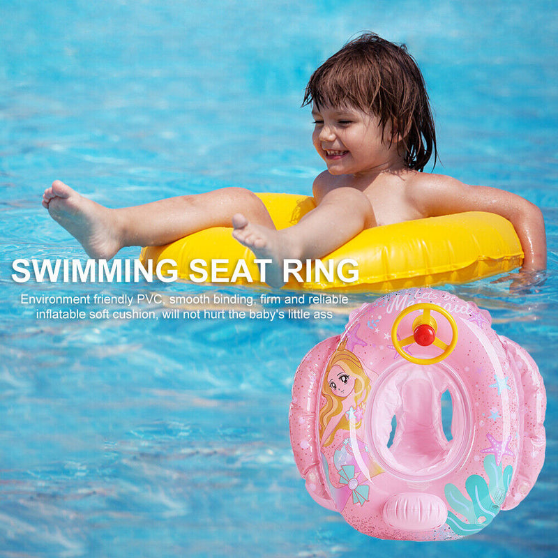 #A Thickened Baby Swimming Rings Seat Inflatable Kid Float Circle for 0-3Y Chi
