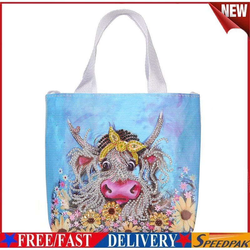 5D Diamond Painting Handbag DIY Canvas Yak Storage Bag Tote Gifts (AA1030)