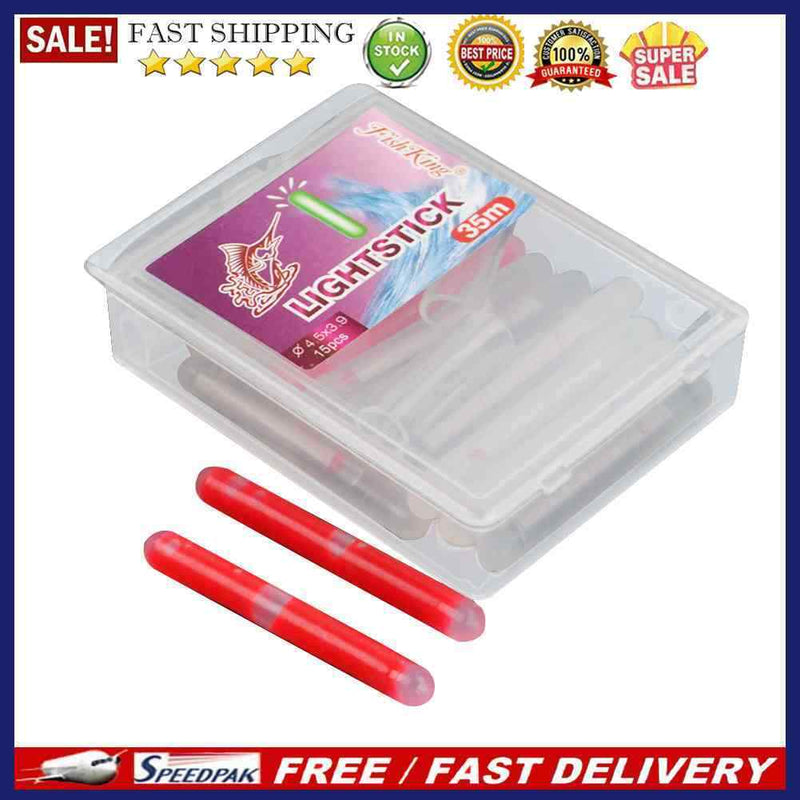 15pcs Fishing Float Fluorescent Light Stick Luminous Night Float Rod Lights
