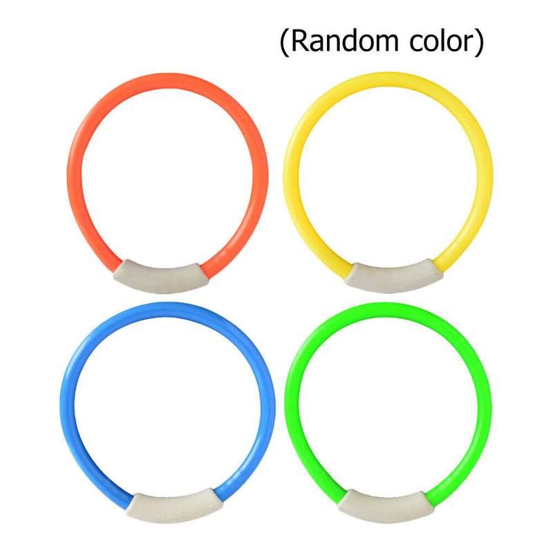 4pcs Pool Throwing Sinking Dive Toys Underwater Training Kids Diving Rings Toys