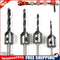 4pcs Countersink Drill Woodworking HSS Drill Bit Kit for Drilling Holes