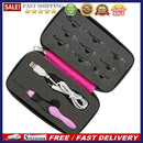 9 in 1 USB Light Up Crochet Hooks Knitting Needles LED Sewing Kit (Rose Red