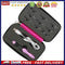 9 in 1 USB Light Up Crochet Hooks Knitting Needles LED Sewing Kit (Rose Red
